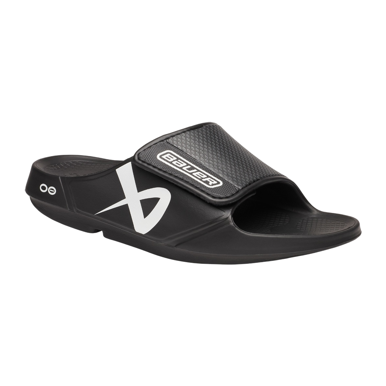 S25 BAUER OOFOS SPORT FLEX SLIDE SENIOR BLACK