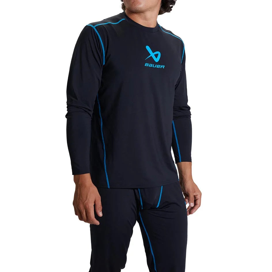 BAUER BASICS BL LS TOP SENIOR BLACK