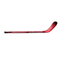 Red hockey stick with Bauer logo on a white background