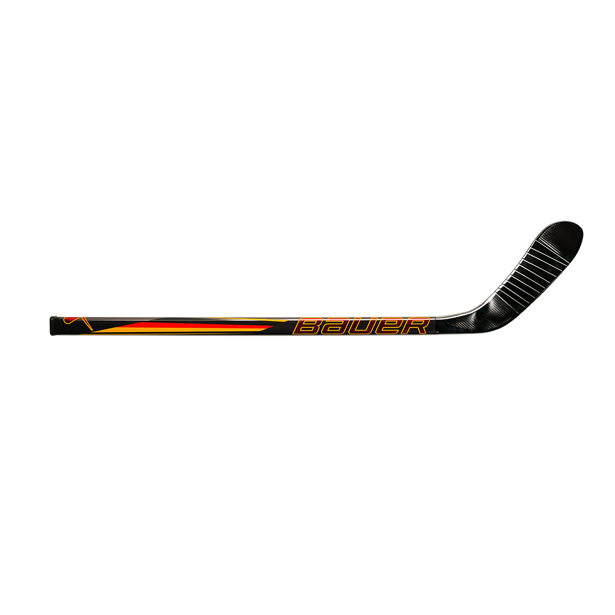 Hockey stick with Bauer branding on a white background