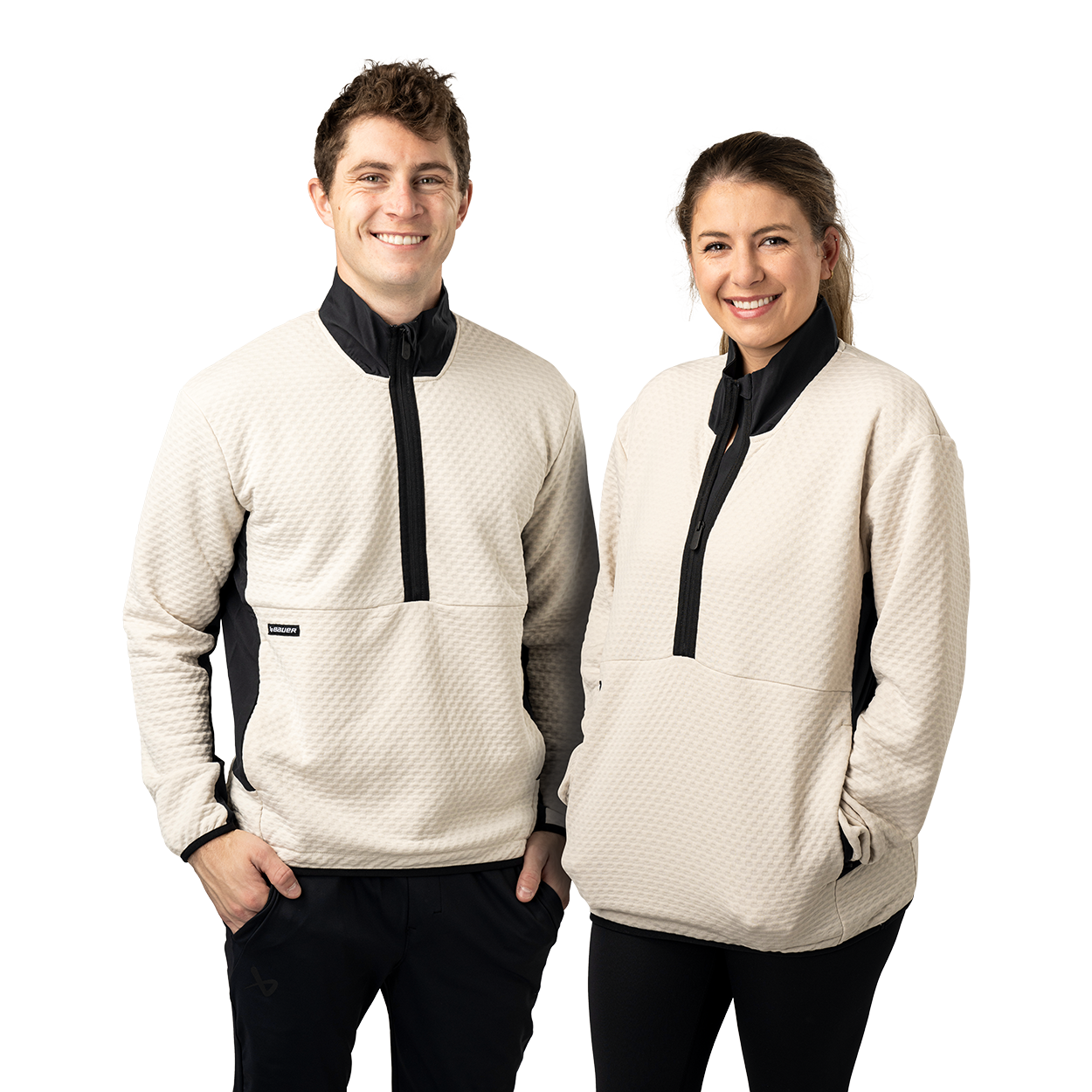 BAUER FLC TEXTURED 1/2 ZIP SENIOR