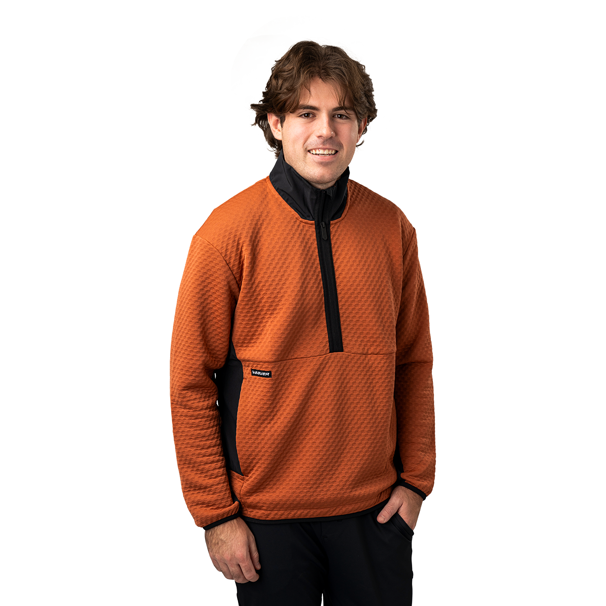 BAUER FLC TEXTURED 1/2 ZIP SENIOR